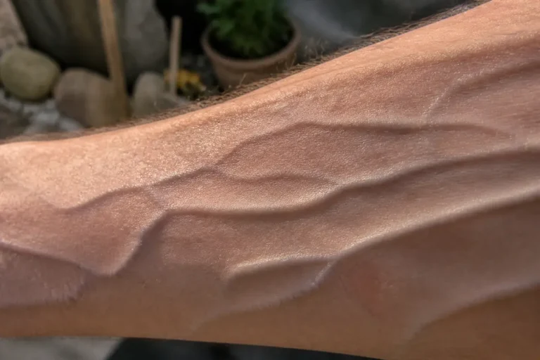 Avant-bras avec veines apparentes, en gros plan, sur fond neutre, éclairage naturel.